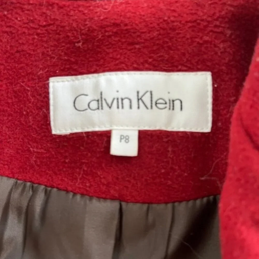 Red double breasted pea coat - Picture 5 of 6